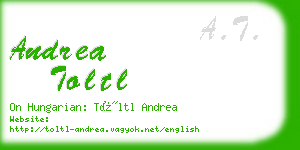 andrea toltl business card